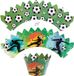Dekora Voetbal Cupcake Wrappers + Prikkes set/12