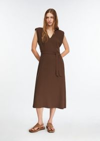 Comma Jurk Chocoladebruin