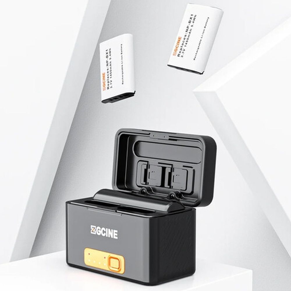 ZGCINE Sony BX1 Battery Charging Case + 2x BX1 Batteries