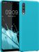 kwmobile telefoonhoesje geschikt voor Samsung Galaxy A50 - Hoesje met siliconen coating - Smartphone case in ijsblauw