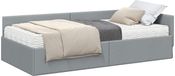 vidaXL Hoekbed met matras, overig, 2 stuks, lichtgrijs, stof