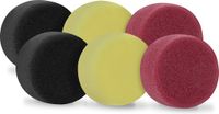 VONROC Polijstschijven/polijstpads schuim voor polijstmachines - starterset - 50 mm, 6 stuks