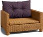Amazinggirl Kussen Lounge Tuinmeubelen - Rugkussen 40x70 cm Bordeaux Eco-linnen