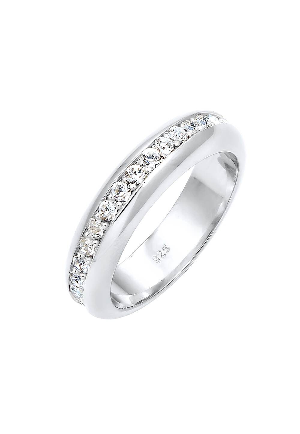 Elli PREMIUM Elli PREMIUM Elli PREMIUM Ring Dames Cocktail Ring met kristallen in 925 Sterling Zilver verguld Ringen