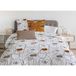 Home Linge Passion HP04960 beddengoed van katoen, 57 draden/cm², neeferti-wit, 100% wit & caramel, 240 x 260 cm