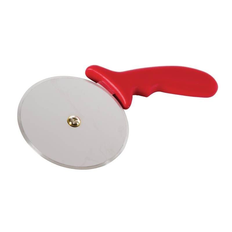 Vogue RVS Pizza Wielsnijder Rood - 10cm Blad