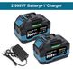 18V batterie pour outils - 988VF pack batterie lithium-ion - Rechargeable - Indicateur LED - 2x batteries - Avec chargeur