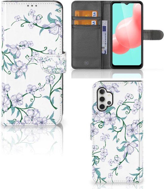 B2Ctelecom Telefoonhoesje Samsung Galaxy A32 5G Bookcase Blossom White | Kunstleer
