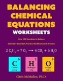Balancing Zishka Publishing Balancing Chemical Equations Worksheets (Over 200 Reactions to Balance)