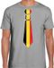 Bellatio Decorations Verkleed shirt voor heren - stropdas Belgie - grijs - supporter - themafeest S