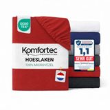 Komfortec Hoeslaken 90x200 cm - Rood