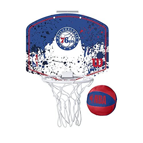 Wilson Mini-basketbalkorf NBA Team Mini Hoop - PHILADELPHIA 76ERS - kunststof - blauw