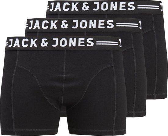 JACK & JONES PLUS SIZE JACSENSE Boxershorts 3-Pack - Black - Men - EU 5XL / US 3XL