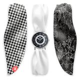 Bill's Watches Unisex analoog kwarts polshorloge met armband van stof BW-TRDPK33