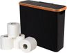 Porte-rouleau de toilette, 28 litres, pliable, pour 12 rouleaux, 43x14x35 cm, noir
