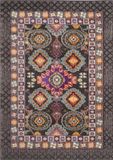 Safavieh Boho Chic Indoor Geweven Vloerkleed, Monaco Collectie, MNC240, Bruin & Multi, 122 x 170 cm