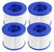 Clever Spa/Aquaparx Filtre de piscine lot de 2 - Filtres de remplacement - PET/Matériau non tissé - Diamètre extérieur 104 mm - Hauteur 82 mm