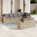 Maison Exclusive - Ensemble de jardin, 8 pièces, avec coussins, beige, en polyrotin