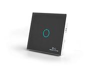 MCO Home Smart Touch Panel schakelaar, relaisschakelaar, 1 kanaal, zwart, UK-aansluitdoos, MH-S311