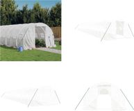 vidaXL Tuinkas met stalen frame 54 m² 18x3x2 m wit