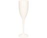 Merkloos Champagne/prosecco flute glas - wit - 15 cl/150 ml - onbreekbaar kunststof