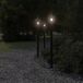 VidaXL Vloerlamp voor buiten 3 lichtpunten 120 cm roestvrijstaal zwart