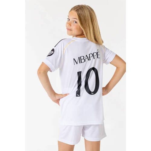 Real Kingdo B.V. Mbappe Real Madrid Voetbaltenue thuis - 2025-2026 - Voetbaltenue Kinderen - Shirt en Broekje - Jongens en Meisjes --128