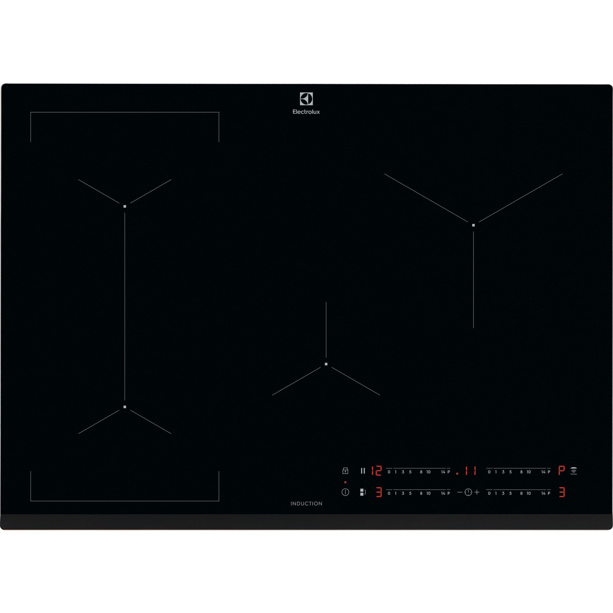 Electrolux EIV734 - 68cm Black Induction Cooktop with 4 Zones