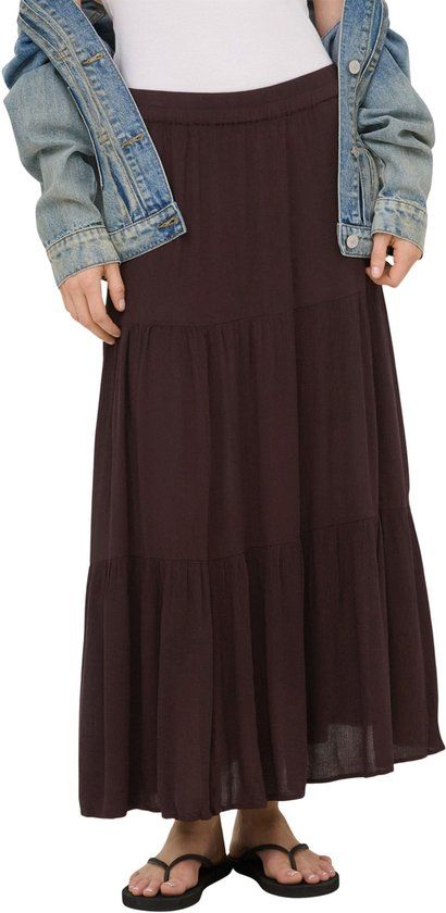 ONLY ONLMIKKA LONG SKIRT WVN NOOS Rok Dames M Zwart