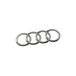 Audi 8R0060306 ringen embleem logo sticker sticker kentekenplaat 95x56mm, chroom