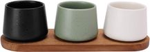 Cosy & Trendy Planche de service bambou - avec 3x coupelles de luxe - 30 x 10 cm