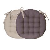 Atout Ciel Ronde stoelbekleding, tweekleurig, D. 40 cm, taupe/antraciet
