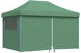 vidaXL Partytent, inklapbaar, pop-up model, met 4 zijpanelen, groen