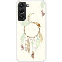 Samsung Bedrukt siliconen hoesje compatibel met Galaxy S22 Plus Dreamcatcher Gris