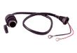Contactdoos voor sigarettenaansteker 12 V waterdicht, met oogjes voor aansluiting op batterij en bevestigingsring voor paneelmontage - Lengte: 145 cm - Made in Italy