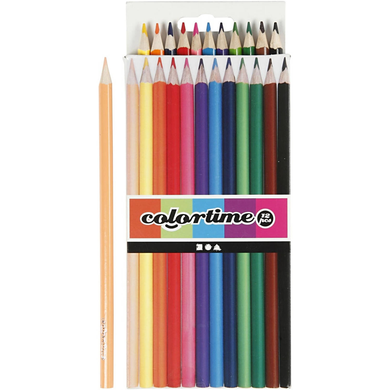 Colortime colortime kleurpotloden 3 mm vulling multicolor 12 stuks