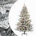 vidaXL Kunstkerstboom met kerstbal 150 cm 150 LED's Warmwit PE & PVC