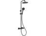 kielle Oudee - Set de douche avec thermostat, 23 cm, 3 jets, noir mat 20602024