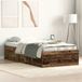 Maison Exclusive - Cadre de lit sans matelas, aspect bois vieilli, dimensions 90x190 cm, en panneaux de particules