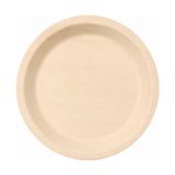 Humbert Feestbordjes - gebaksbordjes - van geperst hout karton - 10x - beige - rond - Dia 21 cm - party bordjes - wegwerp servies