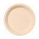 Humbert Feestbordjes - gebaksbordjes - van geperst hout karton - 10x - beige - rond - Dia 21 cm - party bordjes - wegwerp servies