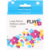 FLWR Rouleau d'étiquettes / 11352 / Blanc - Convient pour Dymo