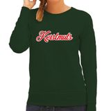 Bellatio Decorations Kerstmuts foute Kersttrui - groen - dames - Kerstsweaters / Kerst outfit XXL