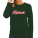 Bellatio Decorations Kerstmuts foute Kersttrui - groen - dames - Kerstsweaters / Kerst outfit XXL