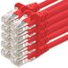 1aTTack.de Cat.6 netwerkkabel - rood - 10x - 0,25m - (Set) - CAT6 Ethernetkabel LAN-kabel 1000 Mbit patchkabel