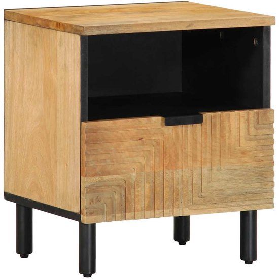 vidaXL Nachtkastje - 40x33x46 cm - Massief Mangohout - Bruin