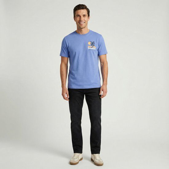 Cars Jeans T-shirt Heren Ritzo Katoen MidGrijs XXL