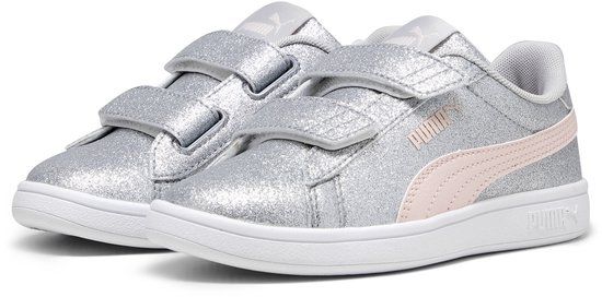 PUMA Smash 3.0 Glitz Glam V PS Meisjes Sneakers - Glacial Gray-Frosty Pink