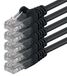 Câble Ethernet - Câble réseau - Cat6 - 1 mètre - 5 pièces - Noir
