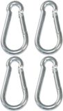 AMIG Mousqueton - 4x - Acier inoxydable 316 - 5 x 50mm - 50kg